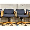 Image 2 : 6 BLUE OAK FRAME MOBILE OFFICE CHAIRS