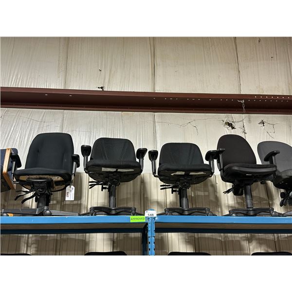 4 ASSORTED MOBILE ADJUSTABLE OFFICE CHAIRS