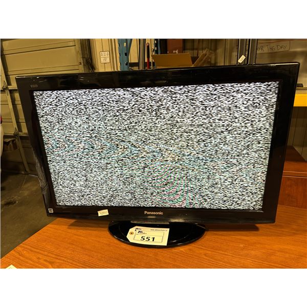 PANASONIC TC-L32X1 BLACK 32" LCD TELEVISION WITH POWER CABLE & DISMANTLED BASE ( NO REMOTE )