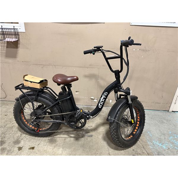 NATKO STEADY EBIKE, 500 WATT, 48 VOLT, 12 AMP HOUR LITHIUM ION BATTERY, DISC BRAKES, FOLDING,