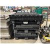 Image 2 : BLACK PLASTIC HEAVY DUTY COLLAPSIBLE PALLET STORAGE CRATE