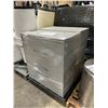 Image 1 : 2 GREY METAL 3 DRAWER LATERAL FILING CABINETS