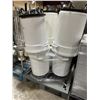 Image 2 : 10 WHITE BRUTE COMMERCIAL MOBILE STORAGE BINS WITH ROLLING CARTS AND LIDS