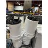 Image 3 : 10 WHITE BRUTE COMMERCIAL MOBILE STORAGE BINS WITH ROLLING CARTS AND LIDS