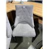 Image 3 : 2 GREY PADDED STUDDED OCCASIONAL CHAIRS