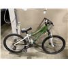 Image 1 : KONA SHRED 2-4 GREEN/WHITE 14 SPEED FRONT SUSPENSION MOUNTAIN BIKE WITH FULL DISC BRAKES