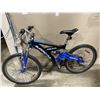 Image 1 : SUPERCYCLE HOOLIGAN BLACK/BLUE 21 SPEED FULL SUSPENSION MOUNTAIN BIKE