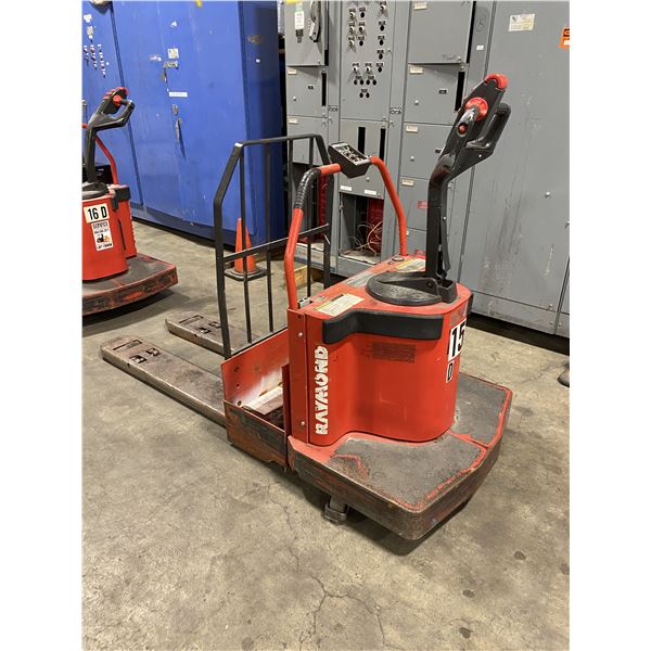 RAYMOND 112TM-FRE60L 24V 6000LBS CAPACITY INDUSTRIAL SINGLE PALLET ELECTRIC RIDE ON PALLET JACK