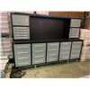 Image 2 : STEELMAN STAINLESS STEEL 30 DRAWER 2 DOOR WORKBENCH 71"H X 112"W X 23"D WITH ATTACHED HUTCH,