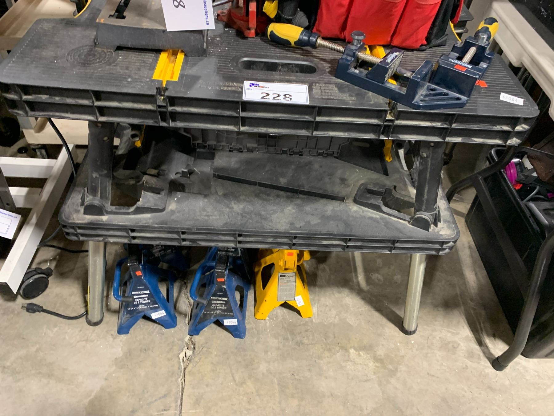 JOBMATE BENCH TOP DRILL PRESS, SMALL PORTABLE WORKBENCH, 6 2-TON JACK ...