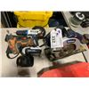 Image 1 : ASSORTED POWER TOOLS INCLUDING MASTERCRAFT 7-1/4" ELECTRIC CIRCULAR SAW, HART CORDLESS DRILL