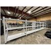 Image 1 : 5 BAYS OF 72"W X 30"D X 79"H WHITE ADJUSTABLE METAL RACKING SYSTEM WITH METAL SHELVES