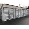 Image 1 : *H/T* *S* GREY 40' 52,910 MAX CAPACITY INDUSTRIAL TRANSPORT CONTAINER WITH 4 DUAL SWING SIDE DOORS,