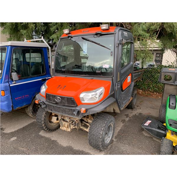 2014 KUBOTA RTV, X1100C, 2 DR, DIESEL, ORANGE, VIN A5KC2GDBVEG014040