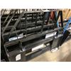 Image 2 : AGROTK BLACK METAL SALL100 8" - 45" ADJUSTABLE SKID STEER FORK ATTACHMENT WITH BRICK GUARD & FORKS