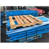 Image 2 : 10 PALLETS OF BLUE / WHITE METAL EZ-RECT STYLE ADJUSTABLE METAL SHELVING PARTS