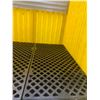 Image 2 : CANADYNE YELLOW / GREY ROLL TOP INDUSTRIAL 63"W X 63"D X 79"H DUAL SIDED PLASTIC 4 DOOR PORTABLE