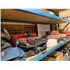 Image 1 : 14 ASSORTED SIZED FIRE / WATER HOSES, RED 3 DRAWER HUSKY TOOL BOX & ASSORTED TOOL BAGS