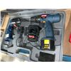 Image 8 : SHELF OF ASSORTED HARDWARE, BOLT CUTTERS, RYOBI POWER TOOLS, WIRE SNAKES, CUTTING DISCS,