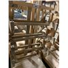 Image 2 : PAIR OF WOODEN 29.5"W X 30"D X 66"H INDUSTRIAL MOBILE DRYING RACK