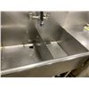 Image 2 : STAINLESS STEEL 2 BAY COMMERCIAL 60"W X 27"D X 43"H WASH SINK WITH RINSE FAUCET