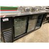Image 1 : TRUE TBB-24-72G-SD 3 DOOR BLACK COMMERCIAL GLASS FRONT BAR COOLER WITH PUMP