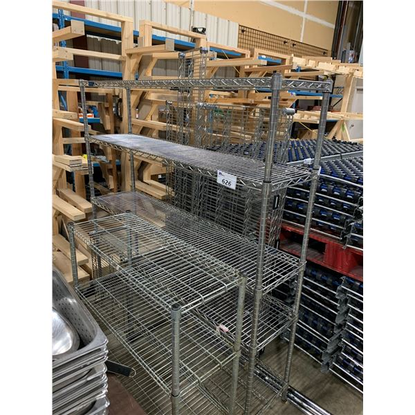 Chrome Rack Components ASSORTED CHROME METRO STYLE RACKING & PARTS