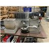 Image 1 : FRYING PANS, SIFTERS, PLASTIC JUGS, ASSORTED STAINLESS STEEL & PLASTIC COMMERCIAL INSERTS
