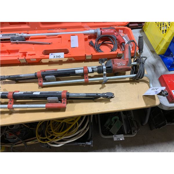 HILTI ST 1800 ELECTRIC DRILL WITH HILTI STD 30 01 STAND UP HANDLE DECKING TOOL ATTACHMENT