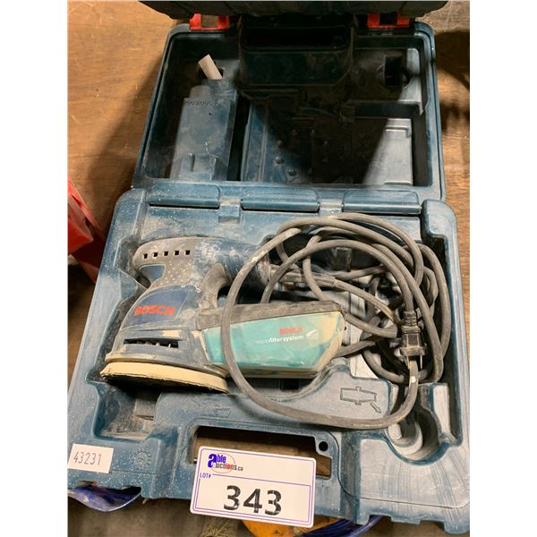 BOSCH INDUSTRIAL ELECTRIC ORBITAL SANDER WITH MICRO FILTER SYSTEM IN HARD TRANSPORT CASE