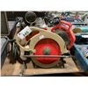 Image 1 : MAKITA 5201N-A HEAVY DUTY INDUSTRIAL ELECTRIC CIRCULAR SAW WITH ASSORTED BLADES