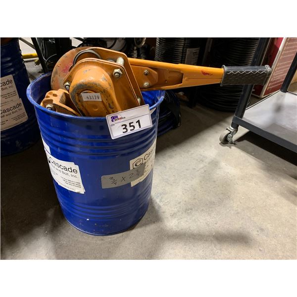 MAGNA FREE 9 TON INDUSTRIAL HEAVY DUTY CHAIN PULLER IN BARREL