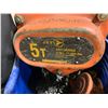 Image 2 : JET 5 TON INDUSTRIAL HEAVY DUTY CHAIN HOIST IN BARREL
