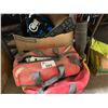 Image 1 : BOX OF ASSORTED SAFETY GEAR, RUBBER BOOTS, & OXYGEN TANKS