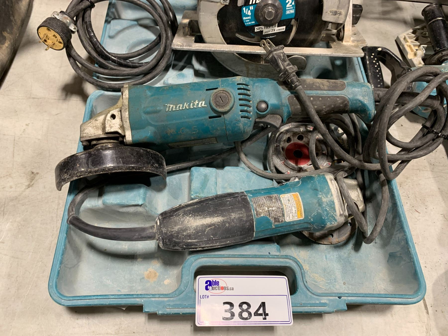 MAKITA GA5010 ELECTRIC ANGLE GRINDER IN HARD TRANSPORT CASE MAKITA ...