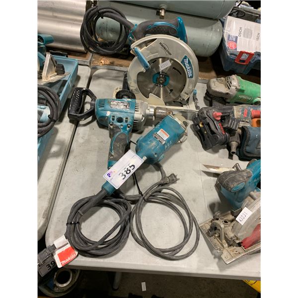 MAKITA DS4011 1/2" ELECTRIC STEEL DRILL, MAKITA 5008MGA ELECTRIC CIRCULAR SAW, & MAKITA GA5010