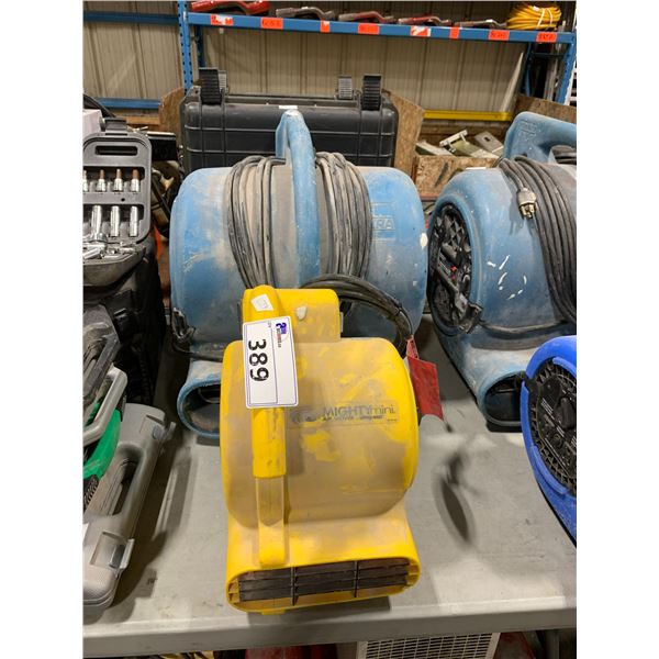 DRIEAZ SAHARA COMMERCIAL PORTABLE ELECTRIC RESTORATION FAN & MIGHTY MINI ELECTRIC AIR BLOWER