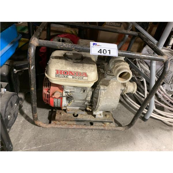 HONDA DELUXE WD20X GAS POWERED INDUSTRIAL TRASH PUMP