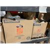Image 2 : SHELF OF ASSORTED BOXES OF VENEER, SANDING DISCS, PAINT, SHIMS, & WOODWORKING PRODUCTS