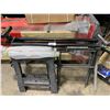 Image 1 : 2 STANLEY PLASTIC SAW HORSES & BLACK METAL MITER SAW WORK STAND