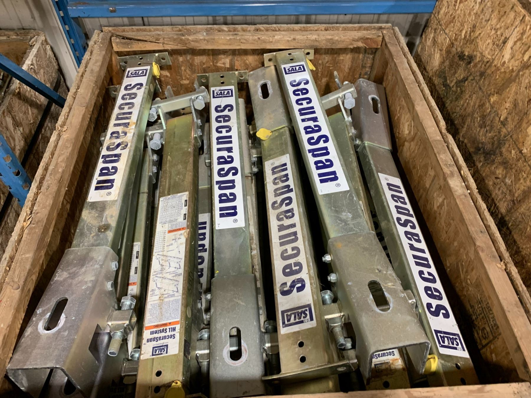 PALLET OF APPROXIMATELY 20 STANCHIONS FOR DBI SALA SECURASPAN HLL ...