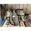 Image 1 : PALLET OF LARGE ELECTRIC INDUSTRIAL SUBMERSIBLE PUMP, SHUT-OFF PANEL AND ASSORTED HEAVY DUTY HOSE