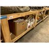 Image 1 : WOODEN 124"W X 45"D X 40"H MOBILE WORK / SAW TABLE