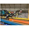 Image 2 : SHELF OF ASSORTED LARGE HAND TOOLS, SAWS, SLEDGE HAMMERS, & CLAMPS