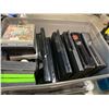 Image 2 : BIN OF 5 ASSORTED PLAYSTATION / XBOX GAME CONSOLES WITH WIRES, 1 CONTROLER & VARIETY OF GAMES