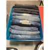 Image 2 : BOX OF ASSORTED JEANS, BOX OF ASSORTED JEWELRY WITH DIGITAL SCAL & VR BOX & I VACUUM WITH CHARGER &