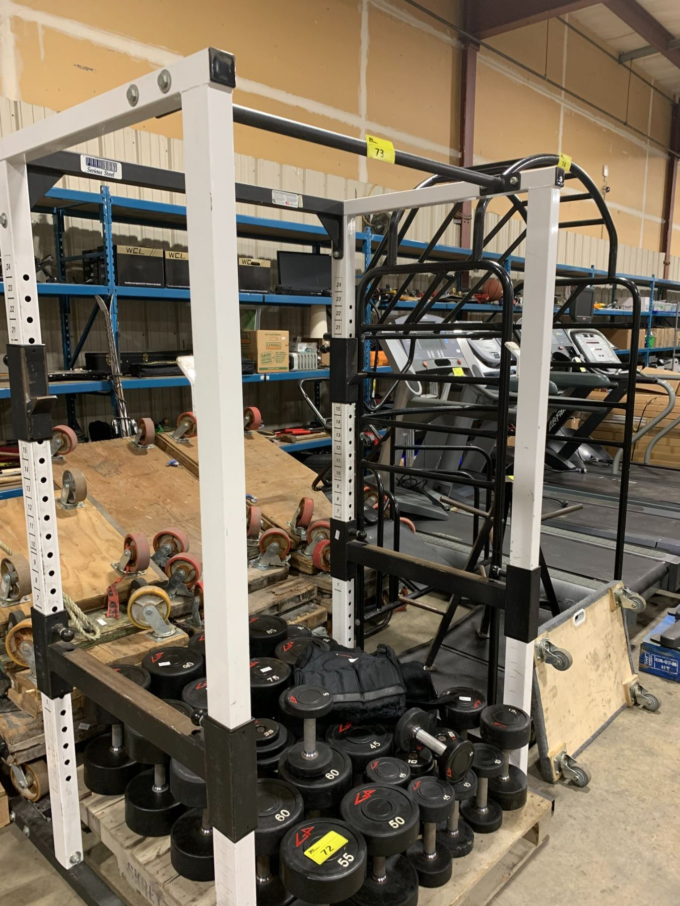 Serious Racks PARABODY SERIOUS STEEL WHITE / BLACK COMMERCIAL POWER RACK - Able Auctions