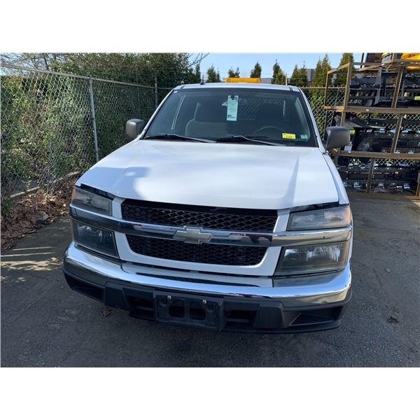2008 CHEVROLET COLORADO LT, 2DR PICK UP, WHITE, VIN  1GCCS399788228567