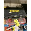 Image 1 : STANLEY FATMAX GUN METAL CHROME TOOL SET BOX & RED PLASTIC PARTS ORGANIZER BOX WITH CONTENTS