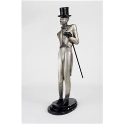 Playboy Statue 1920's Silver
